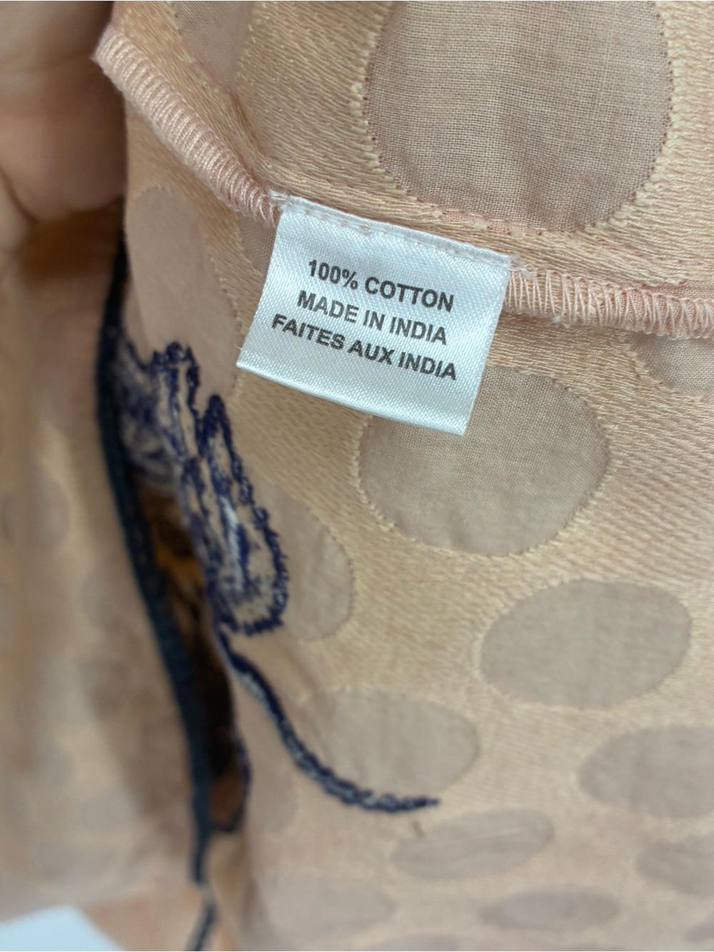 MISA Los Angeles Small Embroidered Floral Bohemian Dress Boho Cotton Polka Dot - Picture 6 of 7